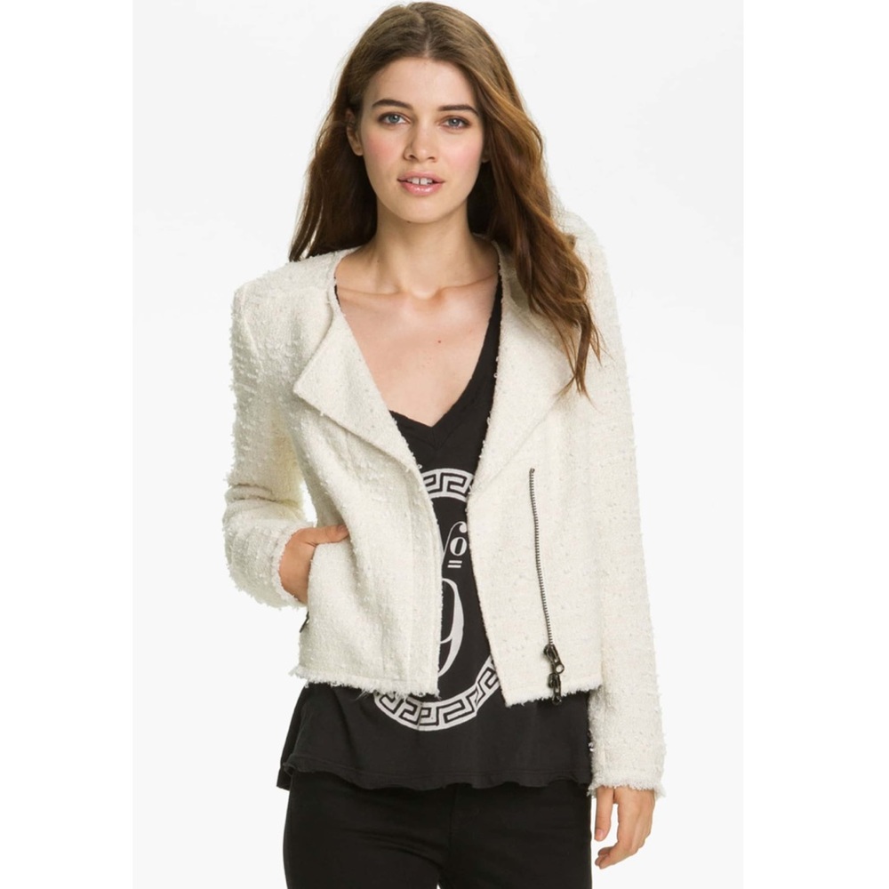 Truth and Pride Bouclé Biker/ Moto Jacket
